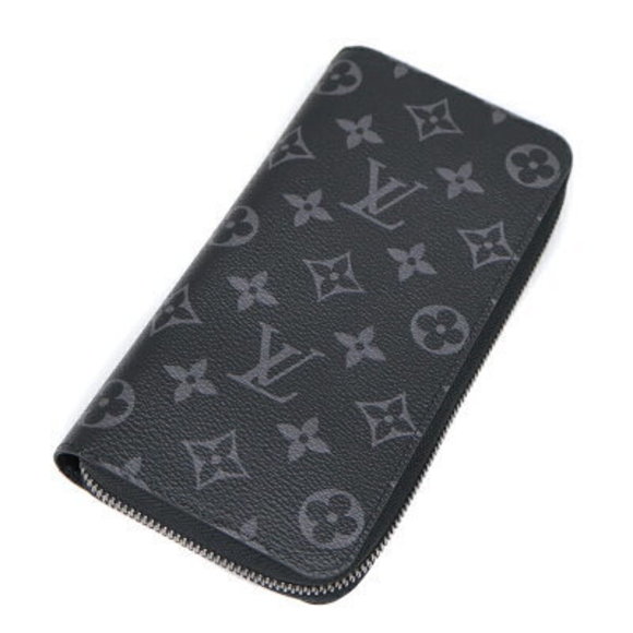 Louis Vuitton Zippy Wallet Vertical Long Monogram Eclipse Black - Picture 1 of 6